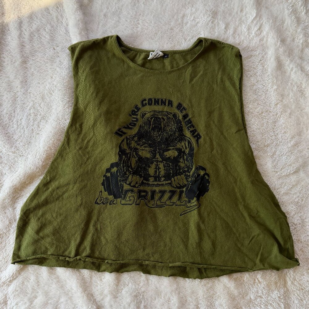 Yeah I Work Out Cropped Side Cut Tee